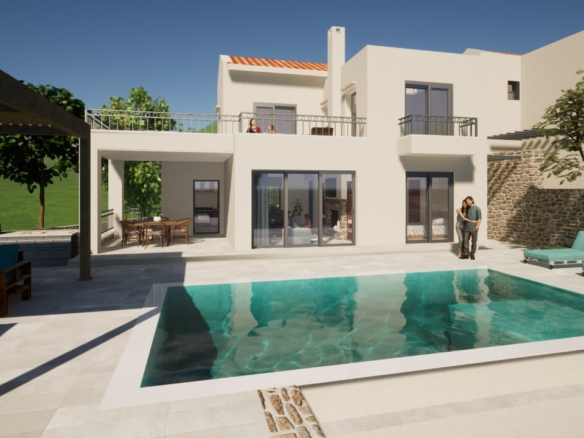 Rethymno Gerani 230sq.m. Luxury villa for sale, with sea views.